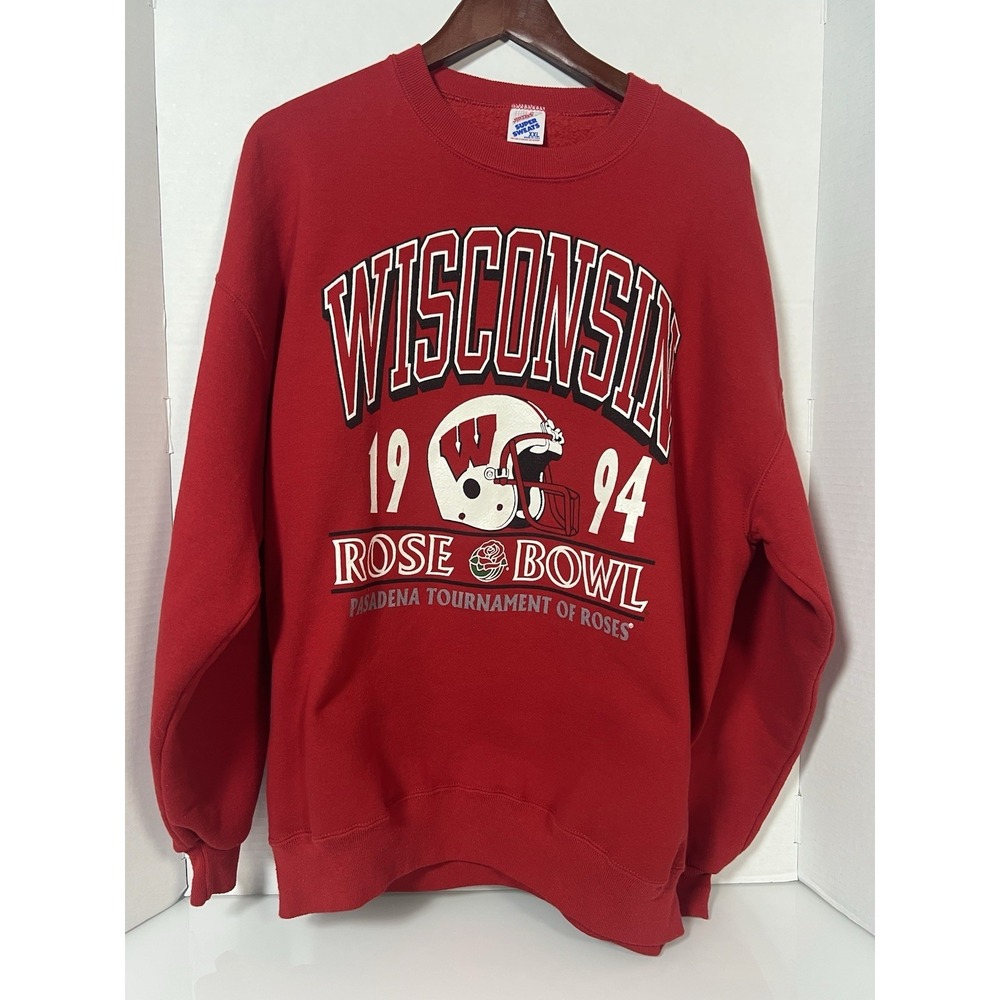 VTG 1994 Wisconsin Badgers Rose Bowl Sweatshirt Men's Size 2XL USA Made NCAA 043